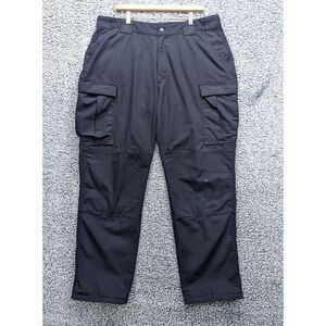 5.11 Tactical Cargo Utility Pants Mens XL Tall Double Knee Canvas Ripstop Blue